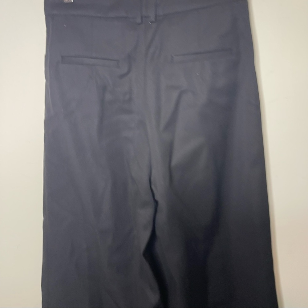 LUEL STUDIO Black Wool Charlotte Pleated Wide-Leg Pants sz 4 - Picture 8 of 11